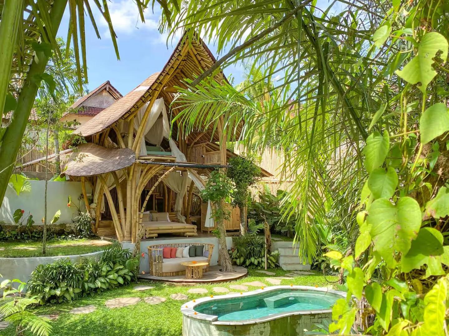 Wahem Eco Bamboo - Magical Bamboo House Ubud Bali Villa ภายนอก รูปภาพ